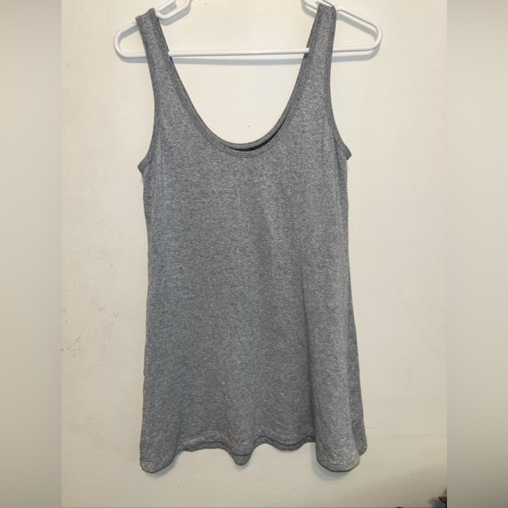 Nation LTD silver metallic tank mini dress Small